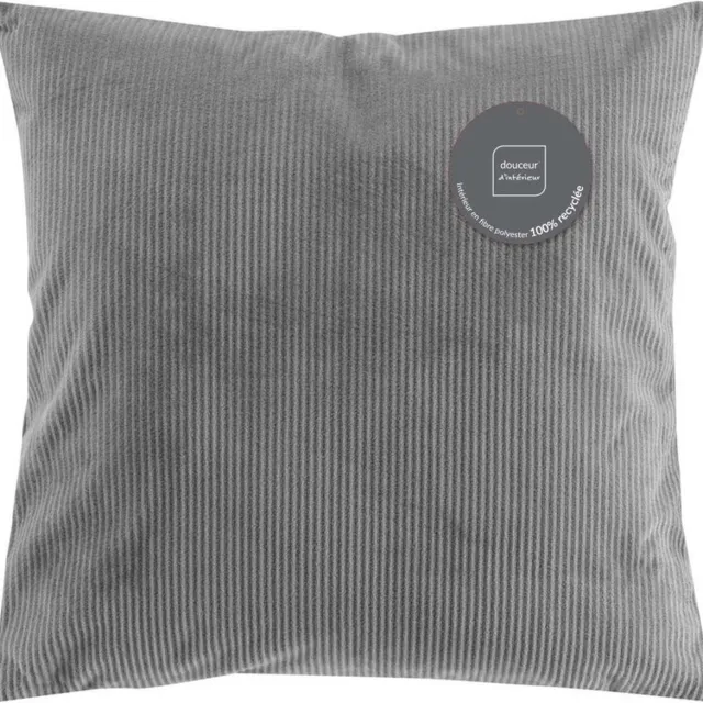 Douceur d intérieur Decoratief fluwelen kussen, 40 x 40 cm groente