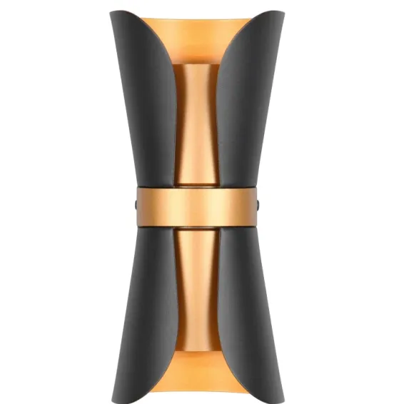 Trio COAT - Wandlamp - Zwart-goud - excl. 2x GU10 4,9 W