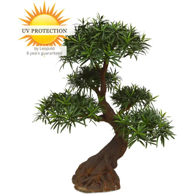 LeopoldFlora Deluxe kunstplant Podocarpus Bonsai x5 UV Groen