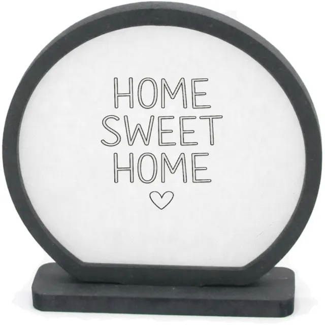 Mr Cadeautjes Houten fotolijst rond met MDF inleg - design Minimalistische tekstposter met een warme, gezinsgerichte bo | cadeau Wit