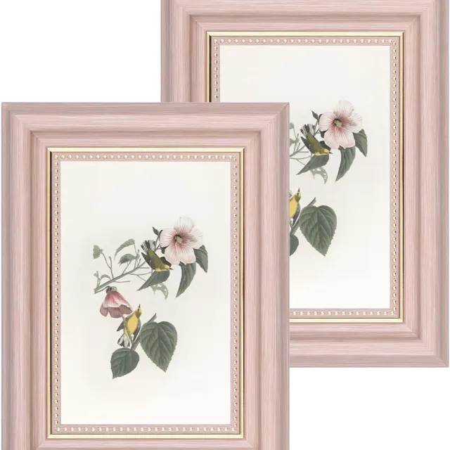 m3rkl00s Fotolijstjes - Decoratieve Fotolijsten - Vintage Woondecoratie - Interieurstyling- 2 stuks Roze