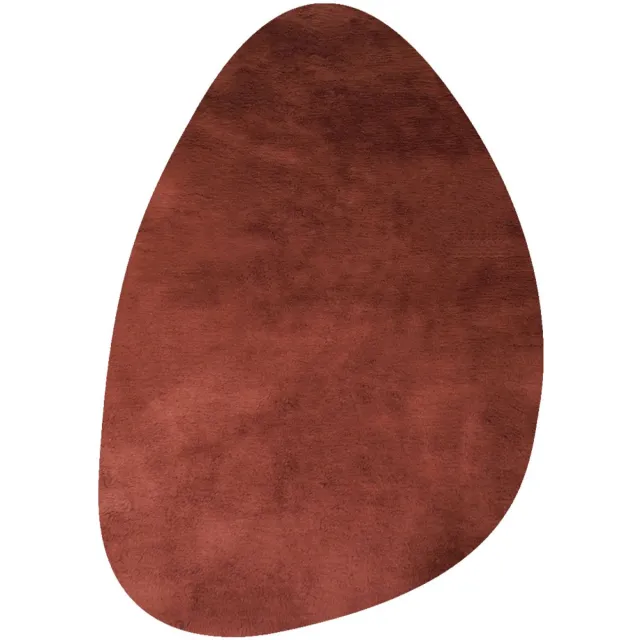 Veer Carpets Vloerkleed Morbido Terra - Kiezelvormig 160 x 230 cm - Extra Hoogpolig Fluffy Vloerkleed in Scandinavische / Hotel Chique Stijl