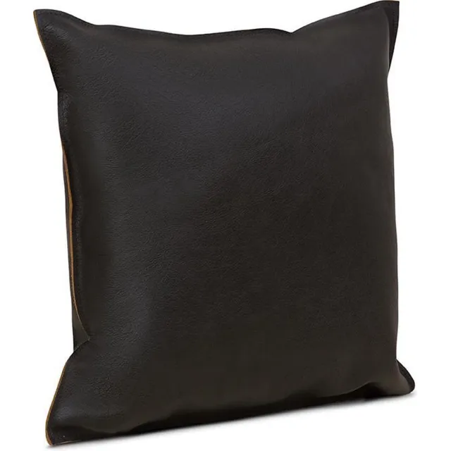 Natural Luxury Sierkussen - Leren - Zwart - 45 Cm X 45 Cm