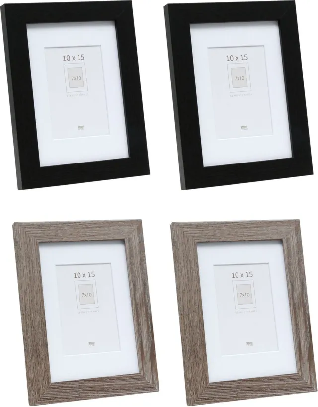 Deknudt Frames fotowand S66KMP 11 - 4 fotokaders - foto 7x10/10x15 cm zwart