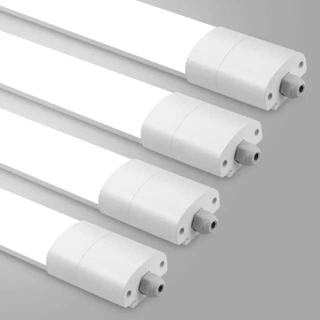 Oraymin 4x LED Batten 57.5cm IP66 - Lichtbalk 20W 2200LM 4000K Koppelbaar - Garage Kelder Magazijn Verlichting Wit