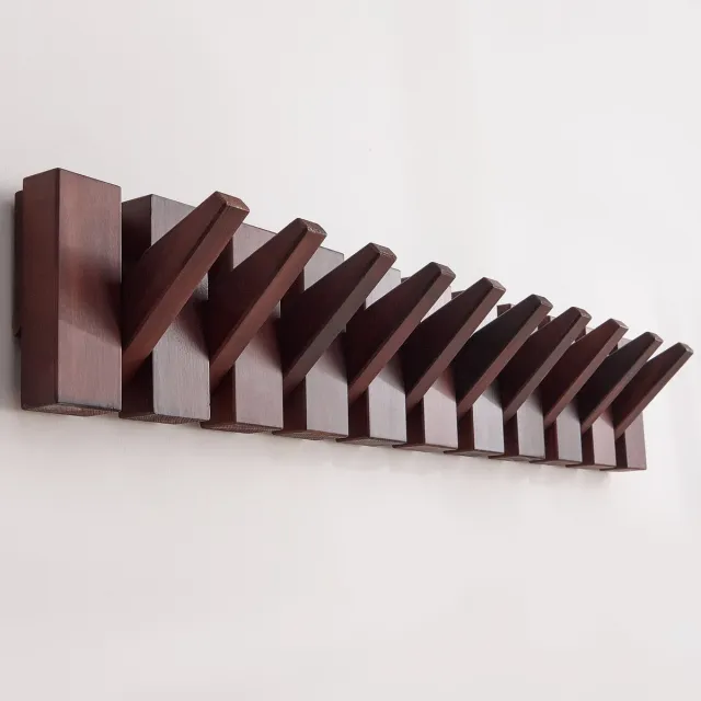 Urban State Piano Kapstok - wandkapstok - keys - 10 haken - kapstok hangend - walnoot finish Donker