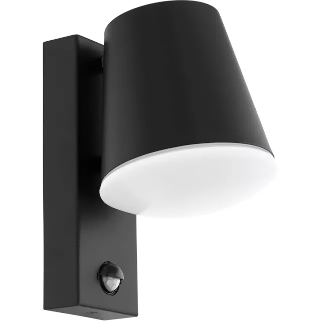 Eglo Caldiero Wandlamp Buiten - Beweginssensor - E27 - 24 cm - Antraciet/Wit