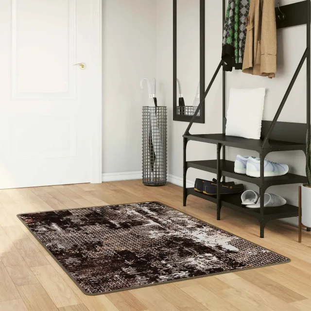 vidaXL Vloerkleedloper MARSA Zwart en Wit 100 x 200 cm, foto 2
