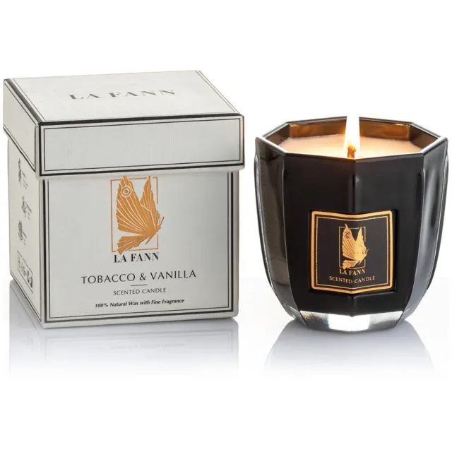 La Fann Tobacco & Vanilla Scented Candle 200 g Geel