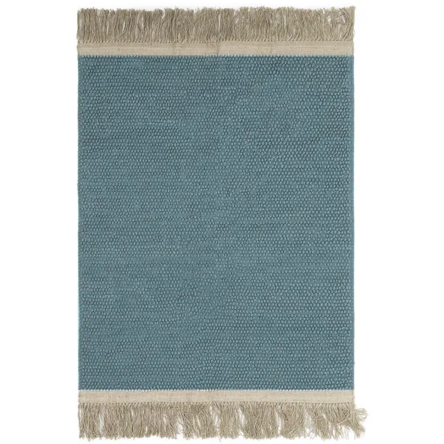 AFK Living Natuurlijk tapijt van jute en wol BUBBLES groen