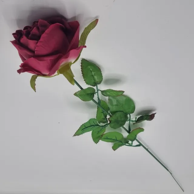 Herdenkingslichtjes Pioenroos, 01, 64 cm, Donker Rood, 5 bloem, Grafdecoratie, Zijdenbloemen, Kunstbloemen