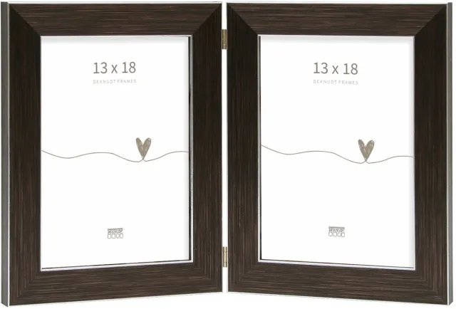 Deknudt Frames fotolijst S41VK3 H2V - bruin - tweeluik - 2x 13x18 cm