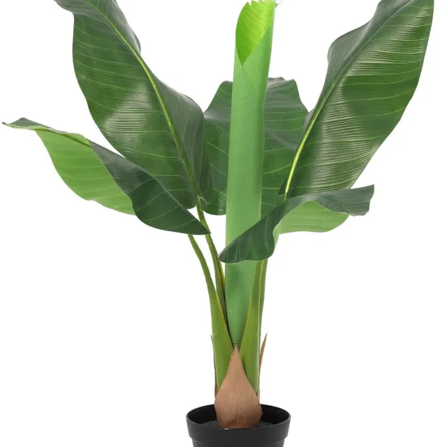 Trendyplants Kunst Bananenplant Musa - Bananenplant - Kunstplant - Hoogte 80cm - Potmaat Ø16cm Groen