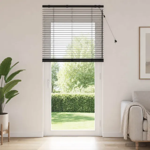vidaXL Venetiaanse jaloezie Zwart 85 x 250 cm 35 mm