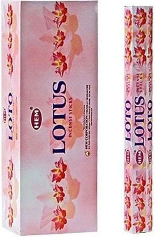 HEM Lotus wierook (HEM) 1 doos 6 pakje a 20 stokjes roze
