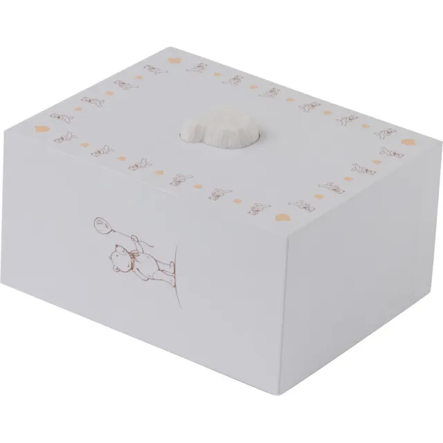 J-Line tapijt Hoofd Beer - vloerkleed - polyester - wit