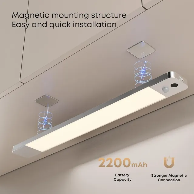 Vellaro Kastverlichting - LED - Bewegingsmelder - Oplaadbaar met USB - Voor Keuken en Kasten wit