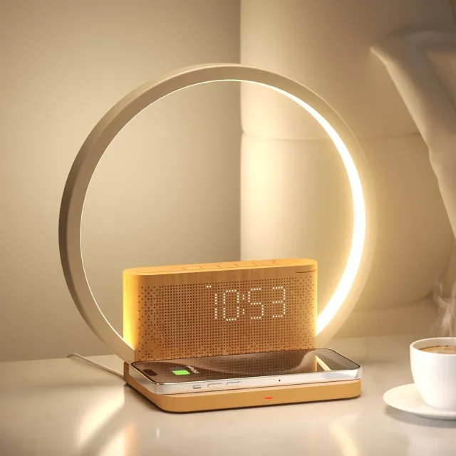 m3rkl00s Digitale Wekker - Wekker met Oplader - LED Klok - Slaapkamer Geel
