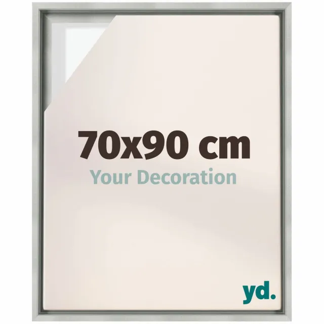 yd. yd, Baklijst 70x90 cm Zilver Mat - Lijst voor Canvasdoek - MDF Lyon