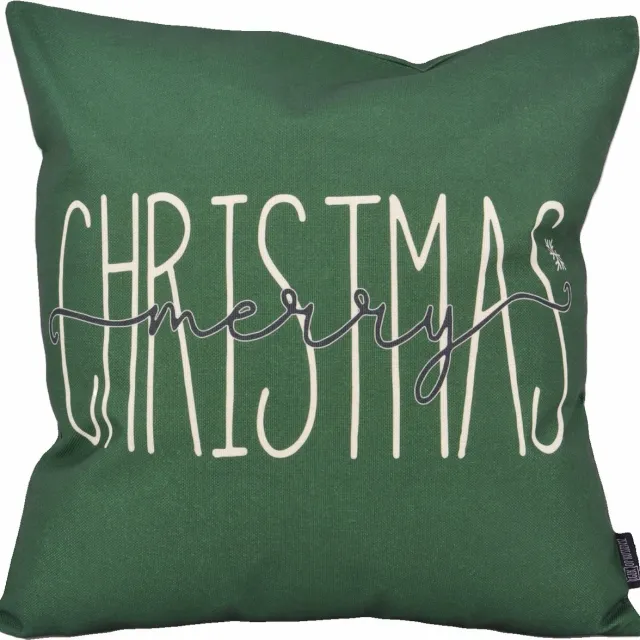 Gek op Kussens! Kerst #2 Kussenhoes | 45 x 45 cm | Katoen/Linnen Groen 45x45
