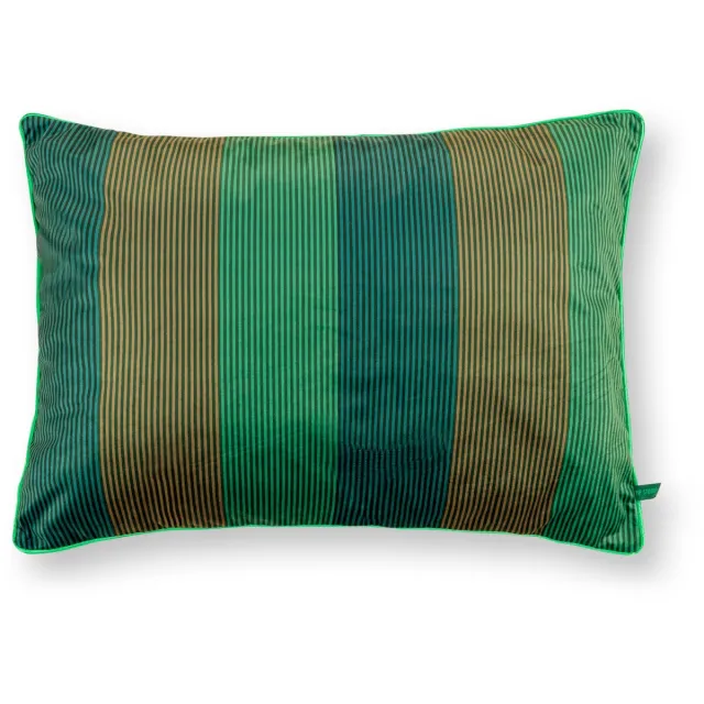 Pip Studio Sierkussen Multi Stripe - Kussen voor de Woonkamer - Groen - 50x70cm