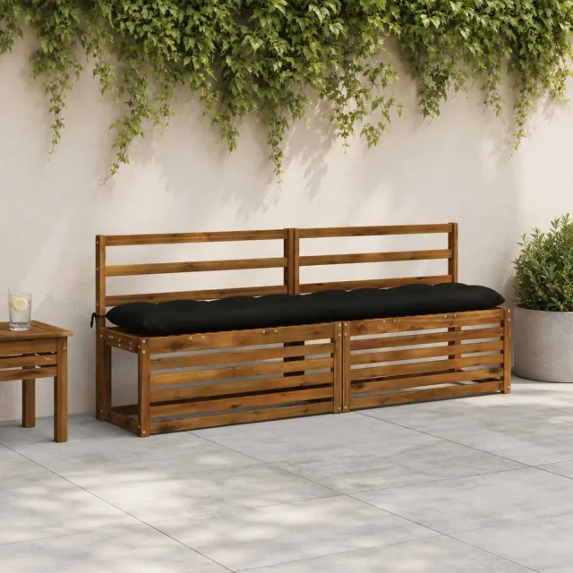 vidaXL Bankkussen VIANEN 100% Polyester Zwart 200 x 30 x 12 cm
