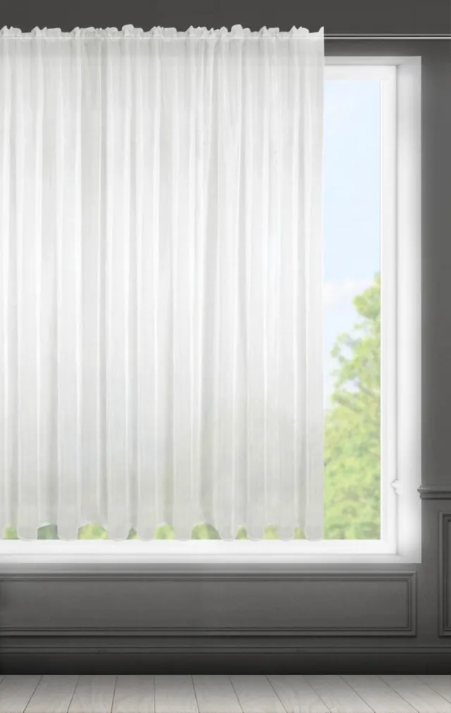 Ibenzoa Gordijn van Luchtige Voile voor Natuurlijk Licht en Elegante Decoratie wit