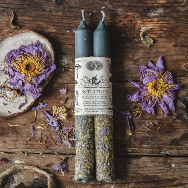 Anima Mundi Intuition Ritual Candle 2 Pack Blauwgroen
