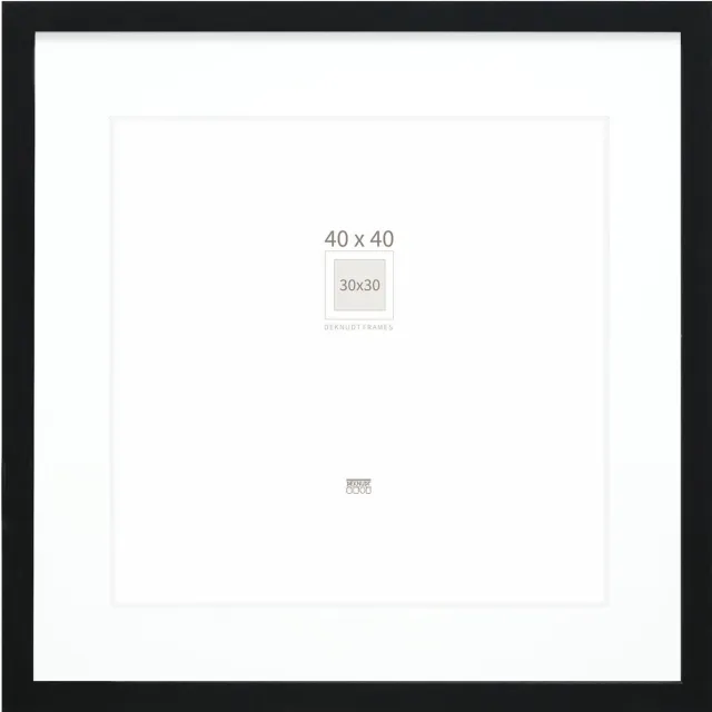 Deknudt Frames fotolijst - zwart met passe-partout - 30x30 / 40x40 cm