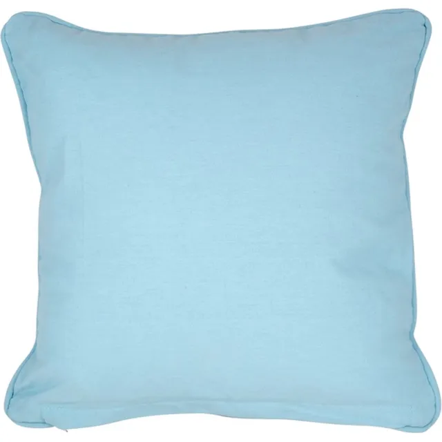 Hoyz Kussen Duo Face Turquoise | 40 X 40 | Sierkussen Voor Woonkamer Of Slaapkamer Blauw