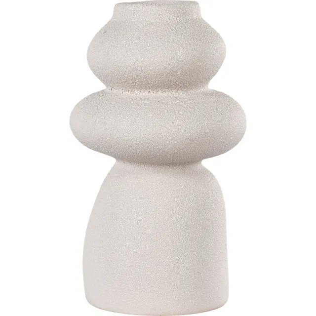 House Nordic Vaas - Organic - Beige - 14.5x14.5x26.5 cm
