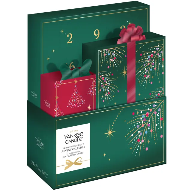 Yankee Candle tea light advent geurkaars 24x9,5x27 cm - meerkleurig multi