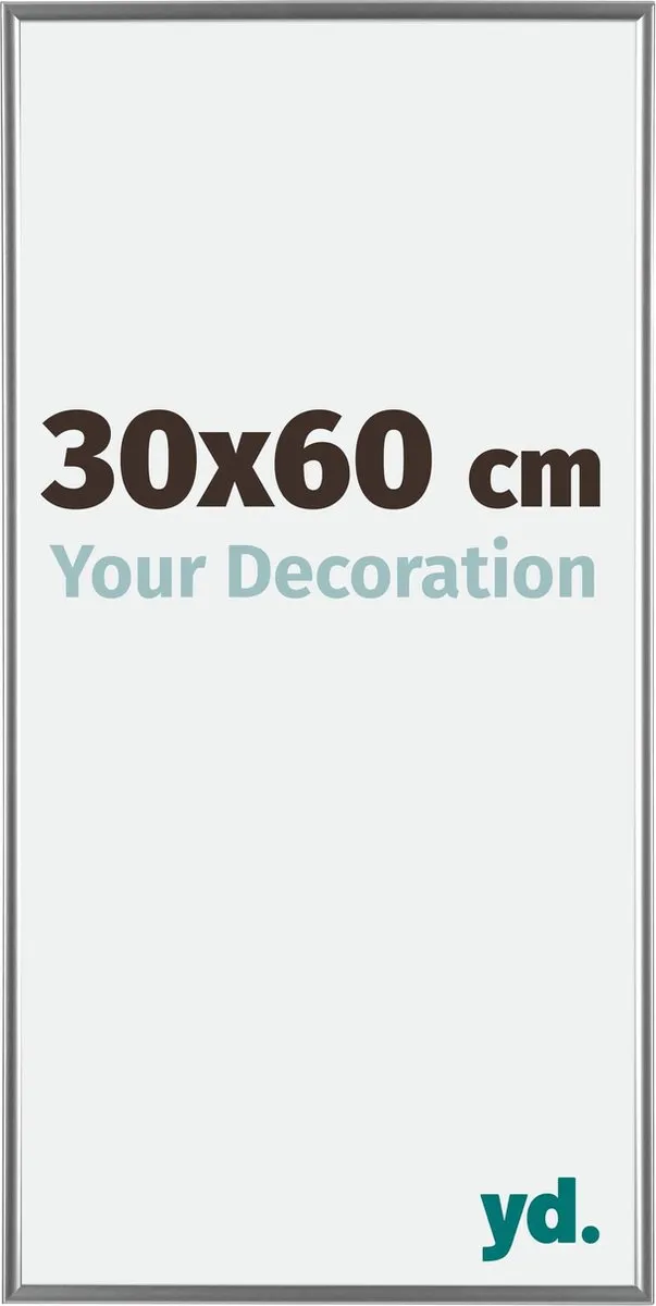 yd. Your Decoration - Fotolijst 30x60 cm - Kunststof - Zilver Hoogglans - Evry
