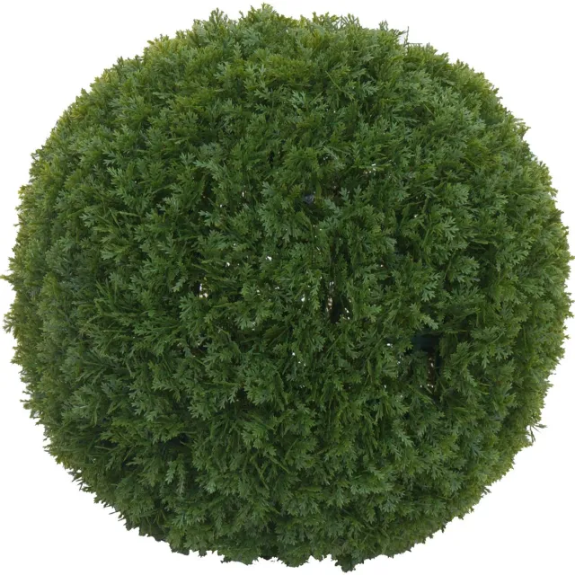 MCW Kunststruik MCW-O96, Thuja-bol Decoratieve plant Kunstplant Levensboom kunstmatig, buiten, polyethyleen Ø 32 cm Groen