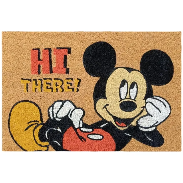 Disney Home Deurmat Mickey Hi There - Deurmatten - Mickey Mouse Bruin