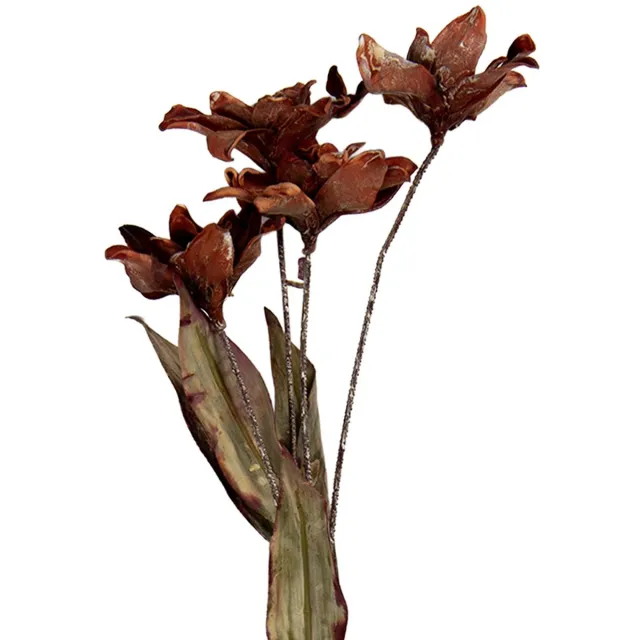 Clayre & Eef Kunstbloem 8x5x60 cm Oranje Kunststof