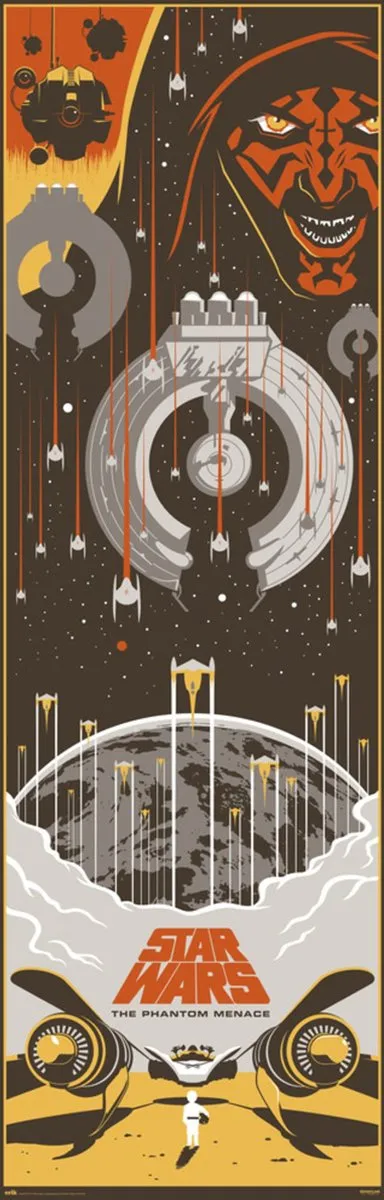 Star Wars Episode l Poster 53x158cm Multi color