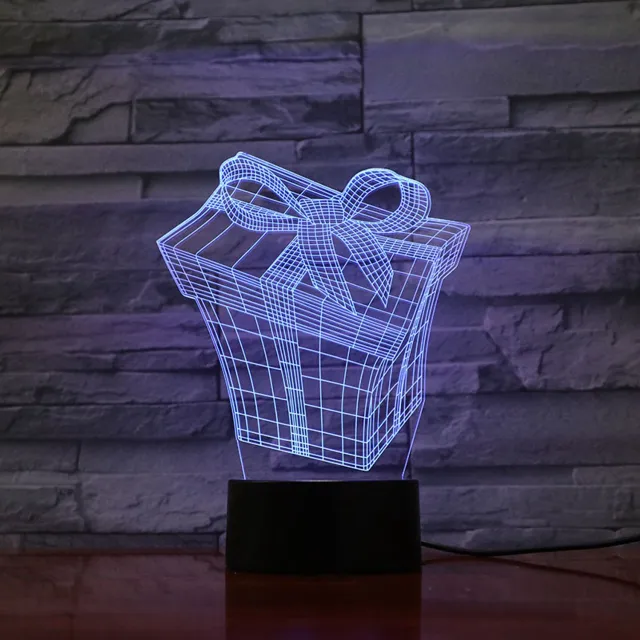 MC Living 3D Led Lamp Met Gravering - RGB 7 Kleuren - Cadeau