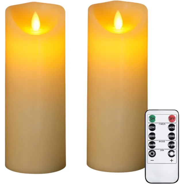 SNJY® LED Kaarsen met Bewegende Vlam - Waxinelichtjes Oplaadbaar - Theelichtjes - Nep Kaarsen - Afstandsbediening - 2 Stuks - Ivoor