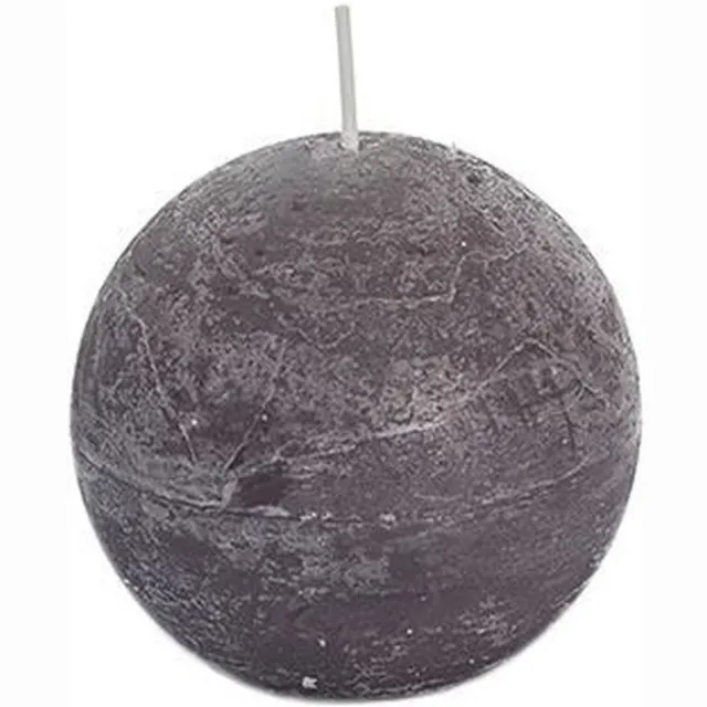Spaas Bolkaars - taupe - 8 cm - rustiek - 24 branduren - kaarsen