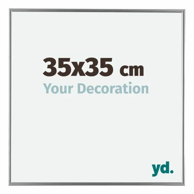yd. Your Decoration - Fotolijst 35x35 cm - Kunststof - Zilver Hoogglans - Evry
