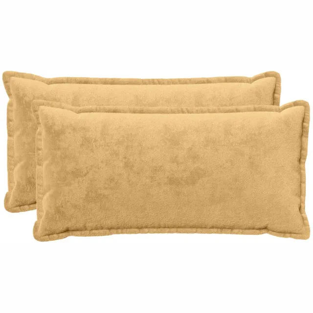 vidaXL Dekenkussen - 2 - st - HOUTEN - Taupe - 40 - x - 70 - cm - Flanel