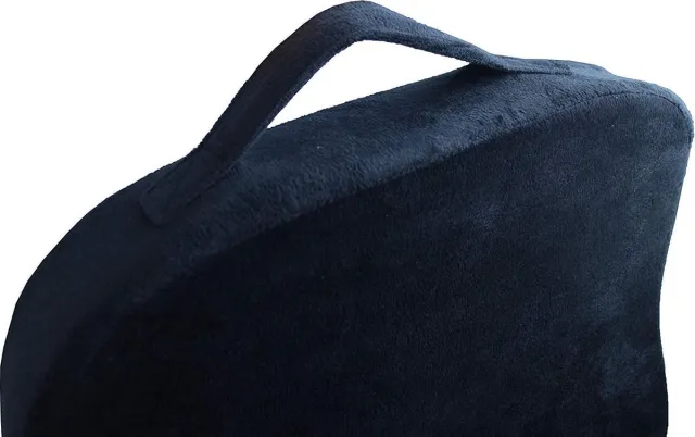 Obbomed U-vormig orthopedisch kussen voor een betere zithouding - cooling gel memory foam - met velours bekleding en antislip bodem – 45 x 36 x 7 cm - Obbomed SU-2650 Donker grijs