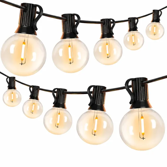 DeltaMerch Lichtsnoer- Lichtslinger Buiten en Binnen - Lichtslang - 26 meter - 52 lampjes - Weerbestendig - Warm wit licht