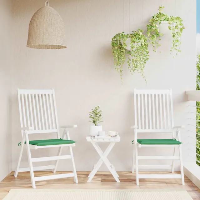 vidaXL Tuinstoelkussens 2 st 40x40x3 cm oxford stof groen