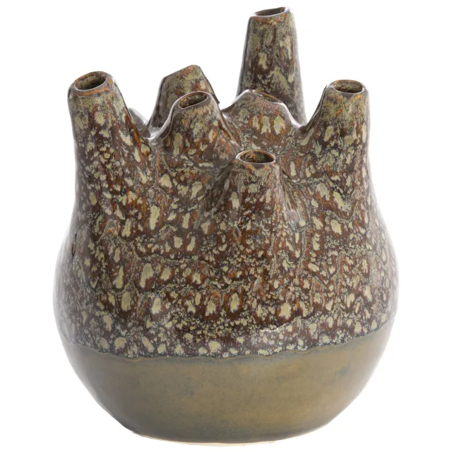 Light & Living Vaas Cosenza (19,5x23 cm) bruin+brons