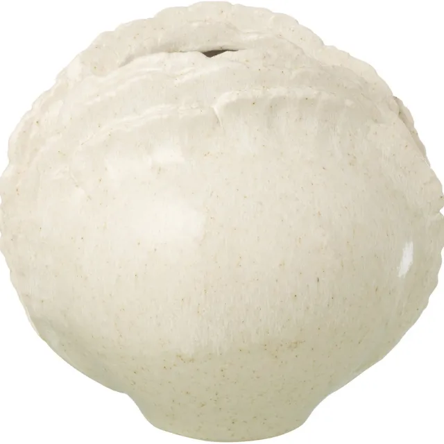 J-Line vaas - steengoed - wit - small