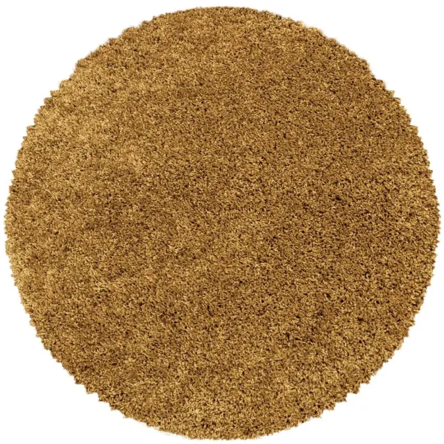Dutch XXL Rond Hoogpolig Vloerkleed | Tapijt | Shaggy | Sydney | Uni | Goud