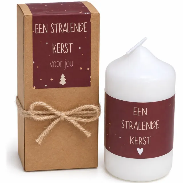 Memories Are Timeless Kerst Kaars Cadeau - Een Stralende Kerst voor Jou - Stompkaars in Cadeaudoosje - Klein Kerstcadeautje