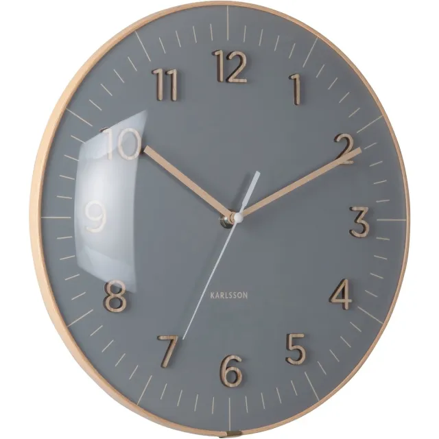 Karlsson Wandklok Esencia Dome - Donkergrijs - Ø30cm - Wandklok Modern
